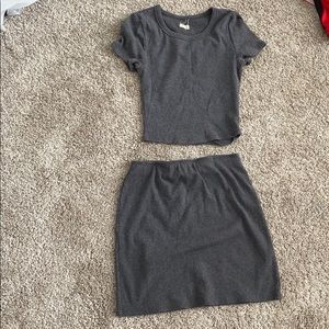 A casual 2 piece skirt and top